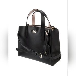NWOT Kate Spade Elegant Black Leather Tote Bag And New Wallet Included!!!!!